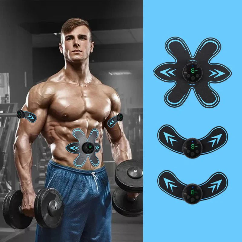 EMS Muscle Toning Pad Set | جهاز تحفيز العضلات وتمارين اللياقة المنزلية ⚡🏋️