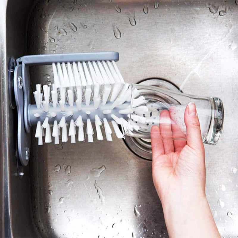 2-in-1 Cup Scrubber & Glass Cleaner | فرشاة تنظيف الأكواب والزجاجات 2 في 1 🧽🥤